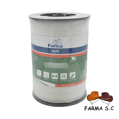 TAŚMA DO ELEKTRYZATORA 40MM X 200M FARMA