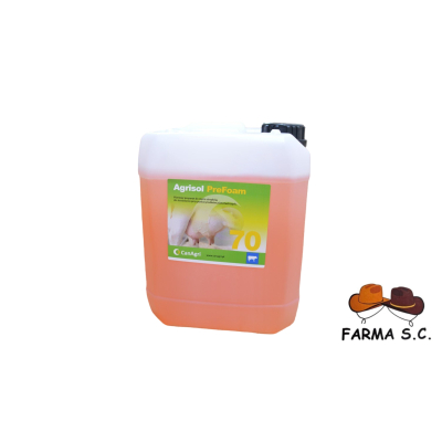 AGRISOL PREFOAM 70 PIANOWY PŁYN DO MYCIA WYMION 10KG