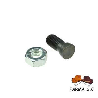 ŚRUBA PŁUŻNA M14X34 MM Z JEDNEJ STRONY ŚCIĘTA Z NAKRĘTKĄ